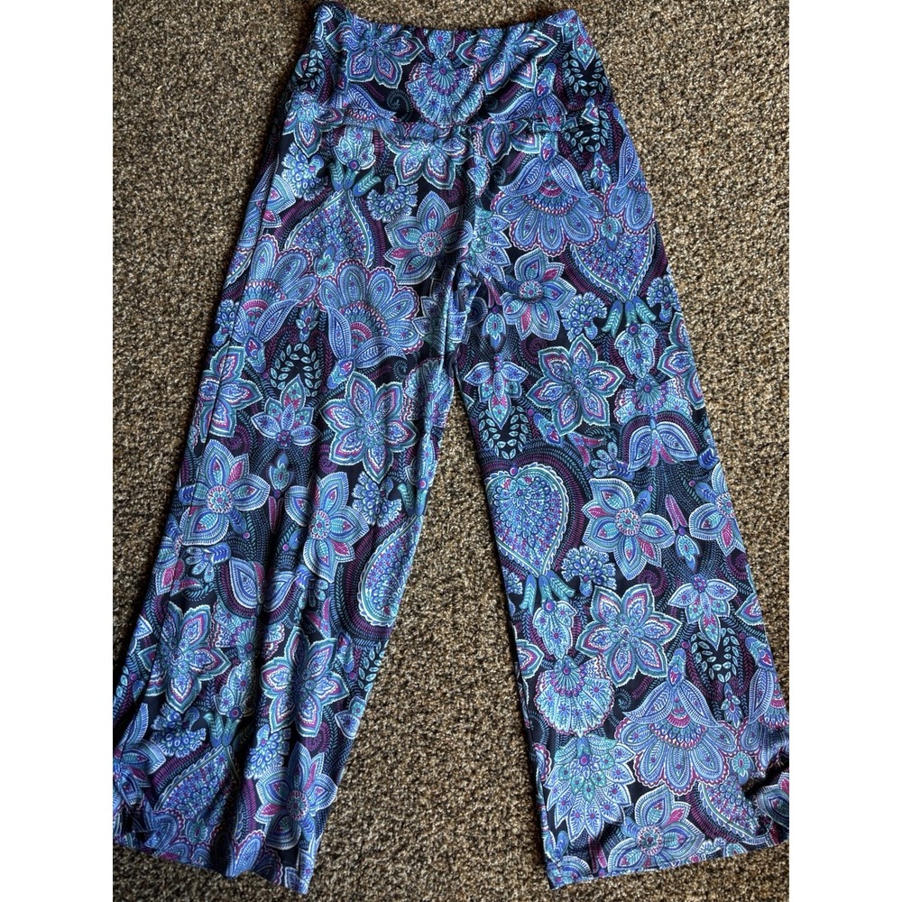 Arolina Women's‎ Small Stretchy Wide Leg Palazzo Lounge Pants High Waist I10